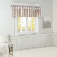 Madison Park Natalie 50"W X 26"L Lightweight Twisted Tab Top Tailored Valance