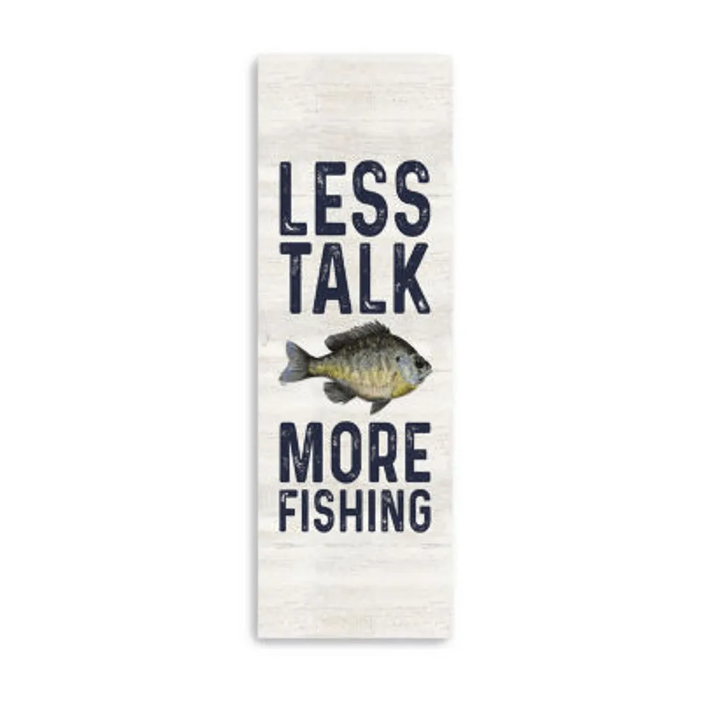 Lumaprints Less Talk More Fishing Vertical Ii-Fishing Giclee Canvas Art