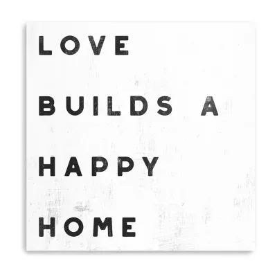 Lumaprints Lovely Home I White Giclee Canvas Art