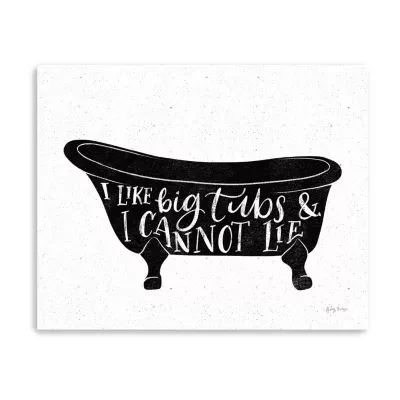 Lumaprints Bathroom Puns I Black Giclee Canvas Art