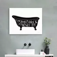 Lumaprints Bathroom Puns I Black Giclee Canvas Art