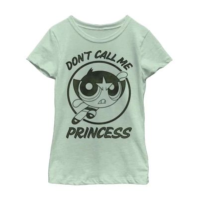Little & Big Girls Crew Neck Powerpuff Short Sleeve Graphic T-Shirt