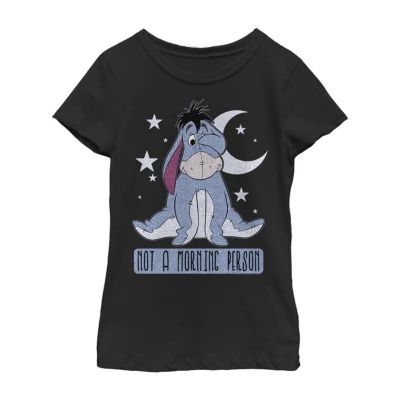 Little & Big Girls Disney Crew Neck Short Sleeve Winnie The Pooh Eeyore Graphic T-Shirt