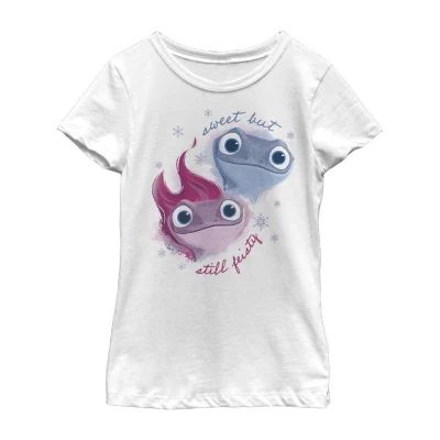 Little & Big Girls Bruni Crew Neck Short Sleeve Frozen Graphic T-Shirt