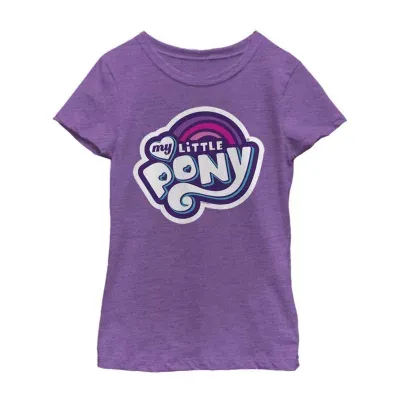 Little & Big Girls Crew Neck Short Sleeve My Pony Graphic T-Shirt