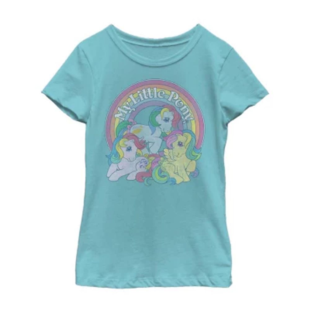 Little & Big Girls Crew Neck Short Sleeve My Pony Graphic T-Shirt