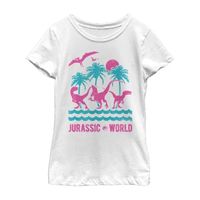 Little & Big Girls Crew Neck Short Sleeve Jurassic World Graphic T-Shirt