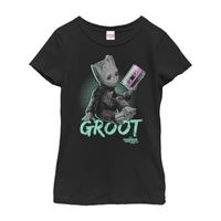 Little & Big Girls Groot Crew Neck Short Sleeve Marvel Graphic T-Shirt
