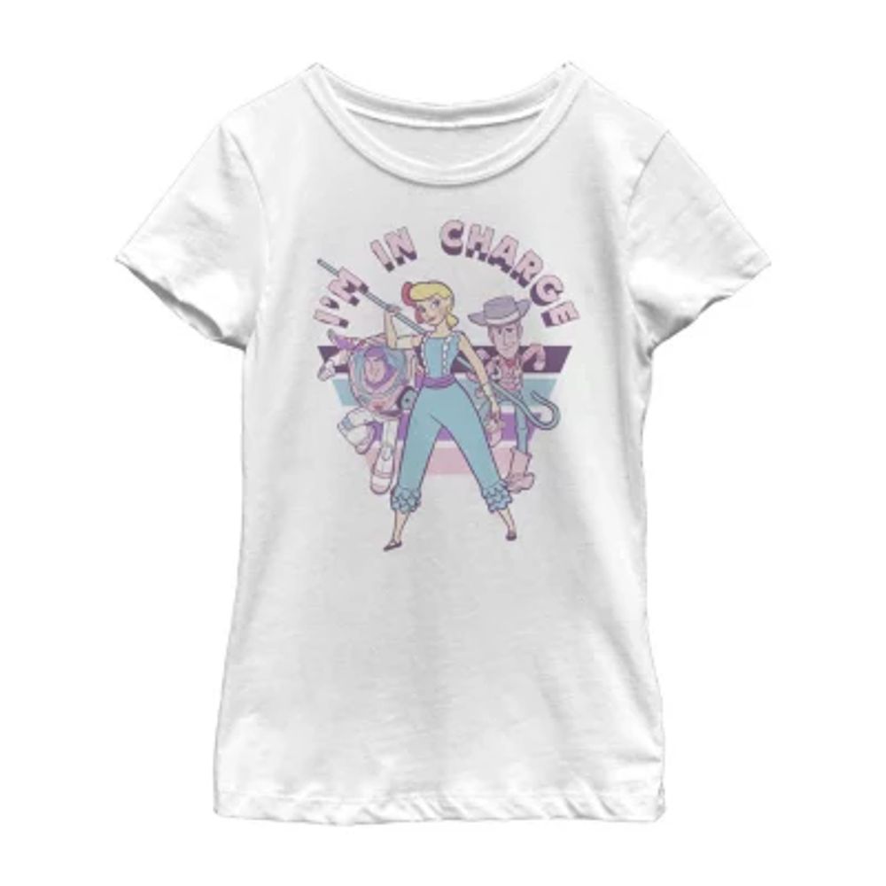 Little & Big Girls Crew Neck Short Sleeve Toy Story Graphic T-Shirt