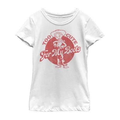 Little & Big Girls Crew Neck Short Sleeve Toy Story Graphic T-Shirt