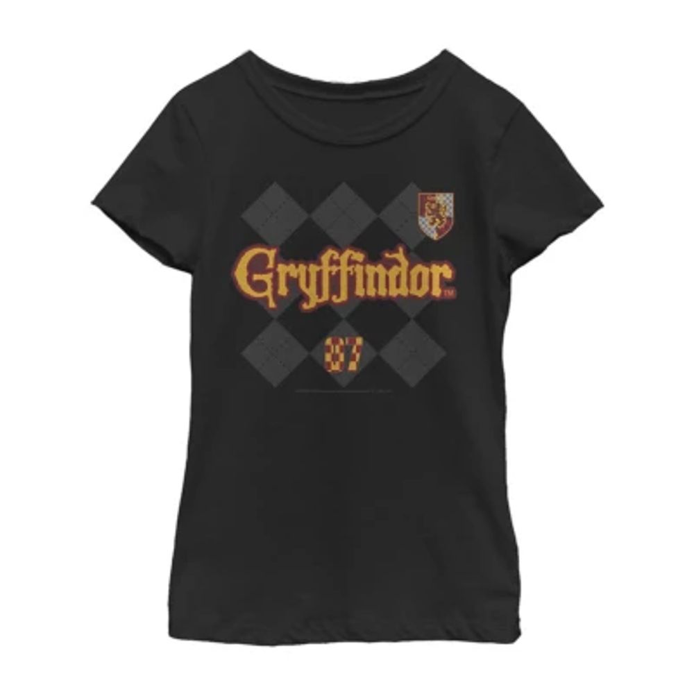 Little & Big Girls Gryffindor Crew Neck Short Sleeve Harry Potter Graphic T-Shirt