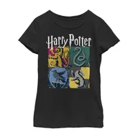 Little & Big Girls Crew Neck Short Sleeve Harry Potter Graphic T-Shirt