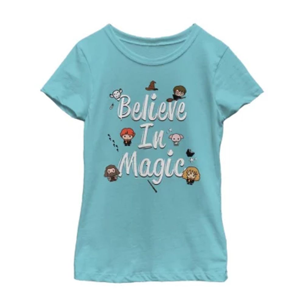 Little & Big Girls Crew Neck Short Sleeve Harry Potter Graphic T-Shirt