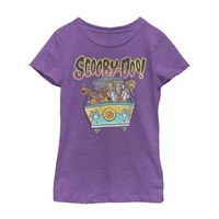 Little & Big Girls Crew Neck Short Sleeve Scooby Doo Graphic T-Shirt