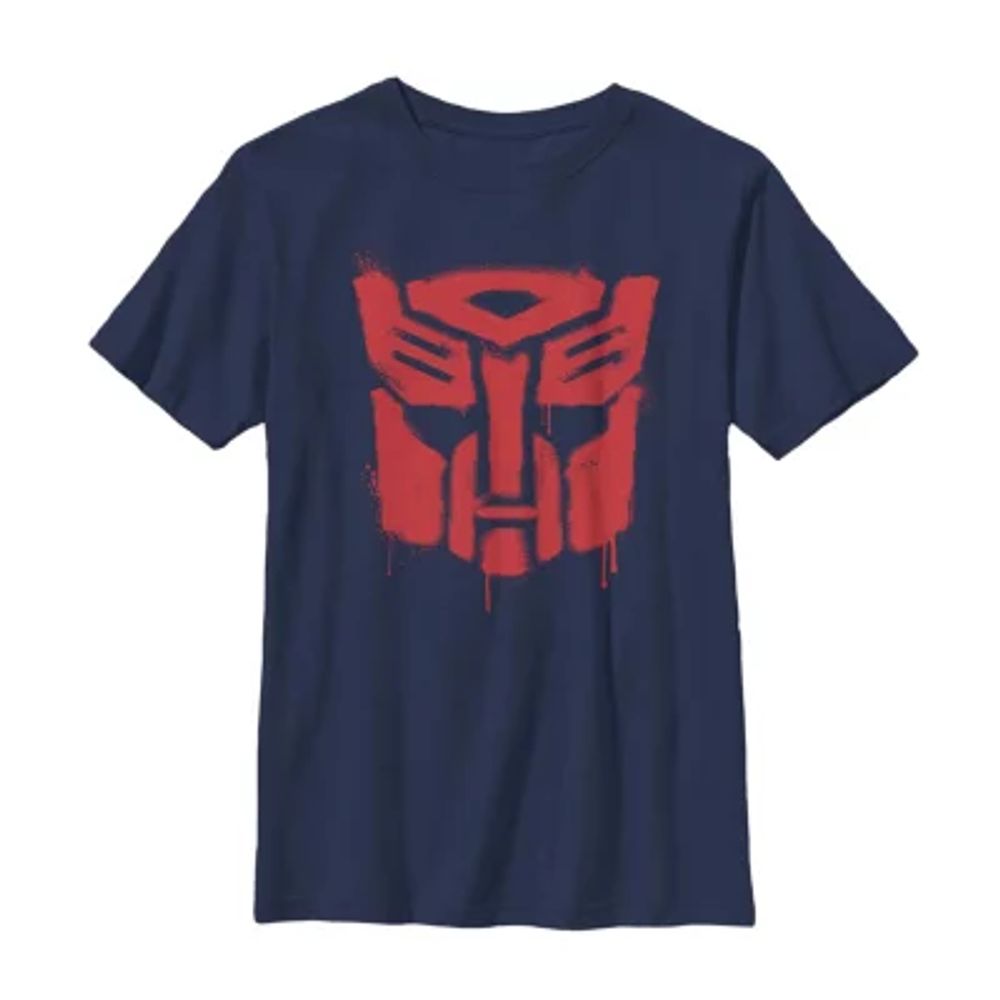 Little & Big Boys Drippy Autobot Crew Neck Short Sleeve Transformers Graphic T-Shirt