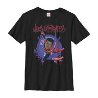 Little & Big Boys Miles Morales Crew Neck Short Sleeve Spiderman Graphic T-Shirt