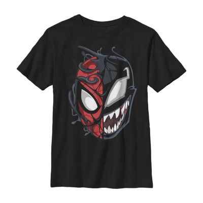 Little & Big Boys Crew Neck Short Sleeve Marvel Venom Graphic T-Shirt