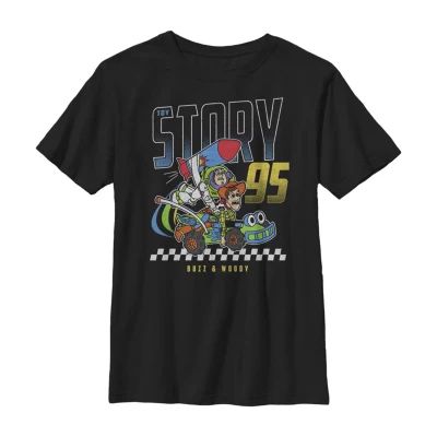 Little & Big Boys Crew Neck Short Sleeve Toy Story Graphic T-Shirt