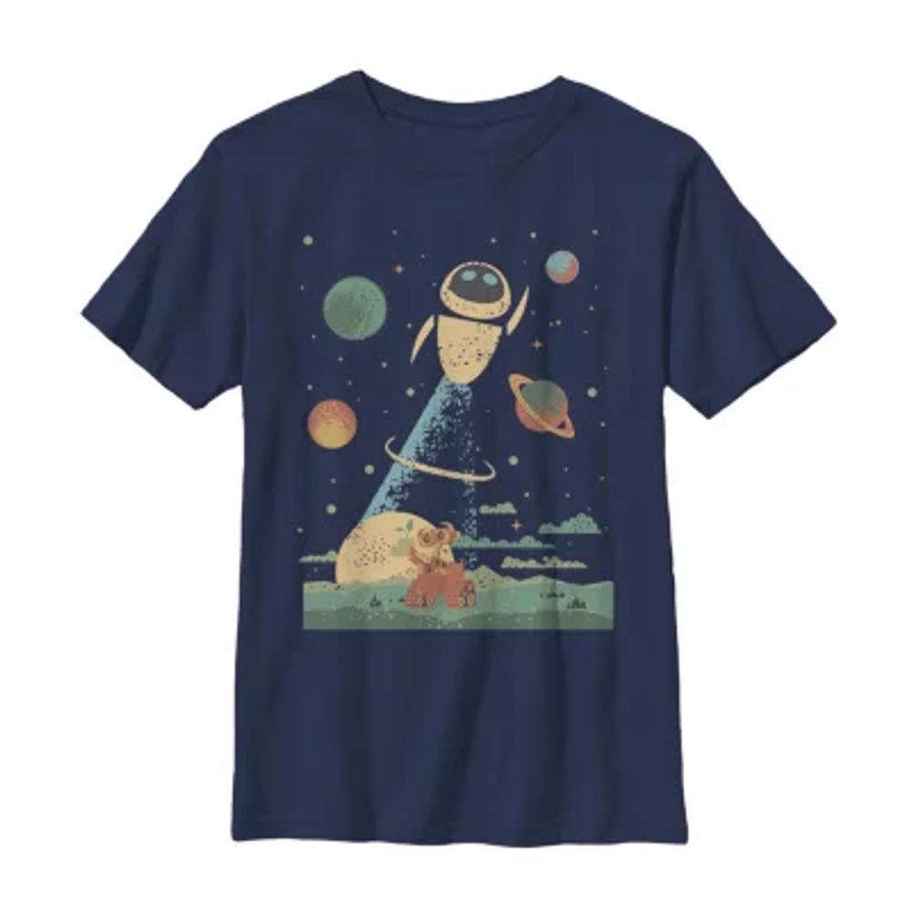 Little & Big Boys Crew Neck Short Sleeve Wall-E Graphic T-Shirt