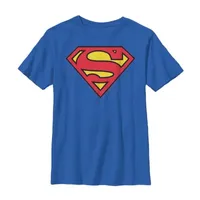 Little & Big Boys Crew Neck Short Sleeve Superman Graphic T-Shirt