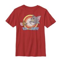 Little & Big Boys Crew Neck Short Sleeve Tom and Jerry Graphic T-Shirt