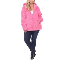 White Mark Midweight Hooded Womens Plus Jacket