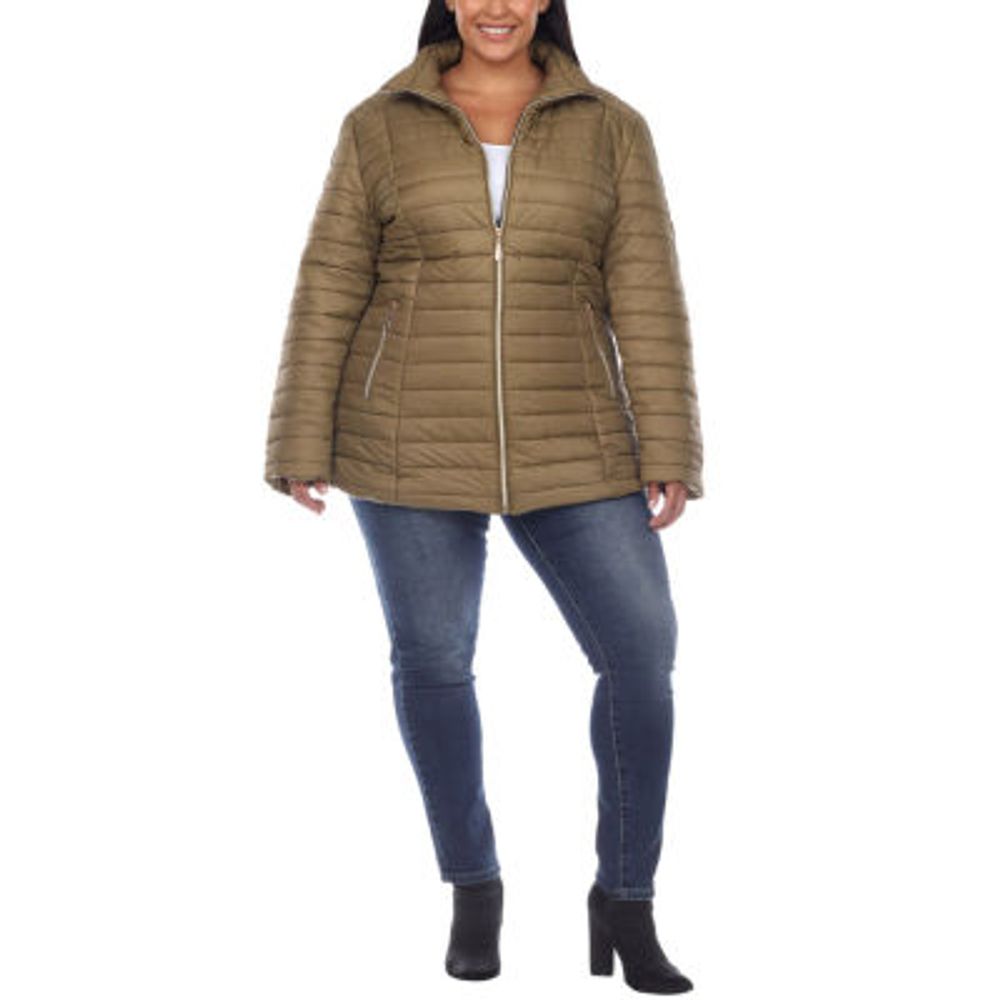 White Mark Midweight Puffer Jacket-Plus