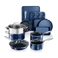 Granitestone 15-pc. Aluminum Dishwasher Safe Non-Stick Cookware Set