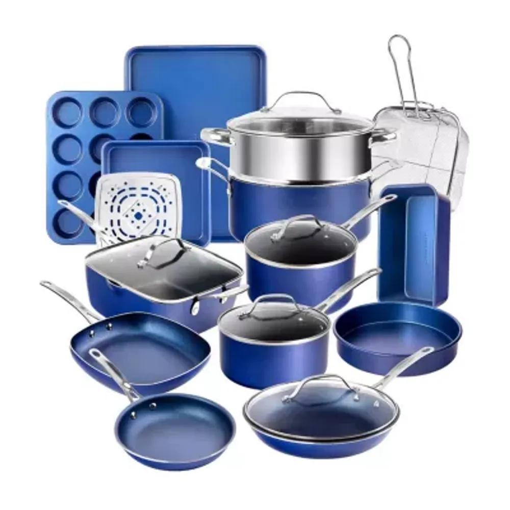 Granitestone Blue 20-pc. Nonstick Cookware and Bakeware Set