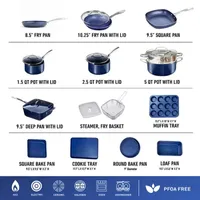 Granitestone Blue 20-pc. Nonstick Cookware and Bakeware Set