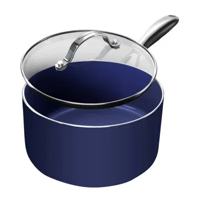 Granitestone Blue 2.5qt. Sauce Pan with Tempered Glass Lid
