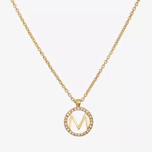 FINE JEWELRY Personalized Initial Brushed Monogram Dog Tag Pendant Necklace  | CoolSprings Galleria
