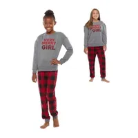 North Pole Trading Co. Little & Big Girls Very Merry 2-pc. Christmas Pajama Set