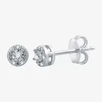 (G / Si2-Si3) Diamond Accent Lab Grown White Diamond Sterling Silver 4.8mm Round Stud Earrings