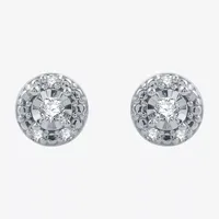 (G / Si2-Si3) Diamond Accent Lab Grown White Diamond Sterling Silver 4.8mm Round Stud Earrings