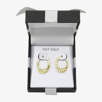 10K Gold 18mm Round Hoop Earrings