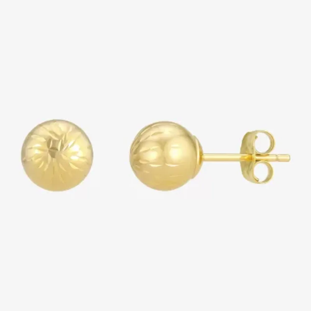 10K Gold 6mm Ball Stud Earrings