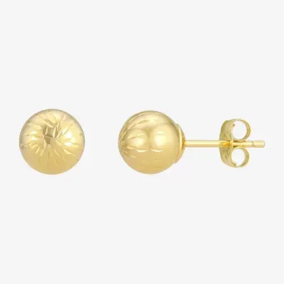 10K Gold 6mm Ball Stud Earrings