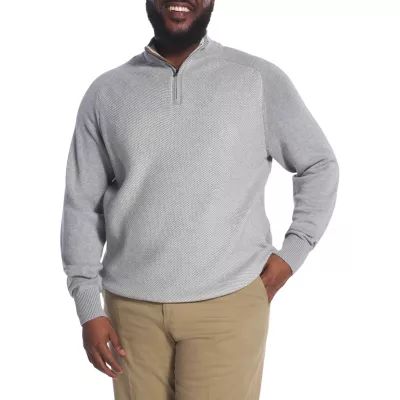 Chaps Sweater Mens Long Sleeve Mock Neck Top Big and Tall