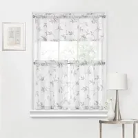 Regal Home Meadow Embroidered Rod Pocket Tailored Valance