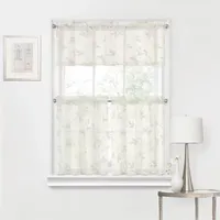 Regal Home Meadow Embroidered 2-pc. Rod Pocket Window Tier