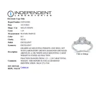 (H-I / Si2-I1) Womens 1 1/4 CT. T.W. Lab Grown White Diamond 10K Gold Round Engagement Ring