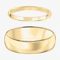 Unisex Adult 10K Gold Wedding Ring Sets