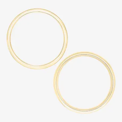 Unisex Adult 10K Gold Wedding Ring Sets