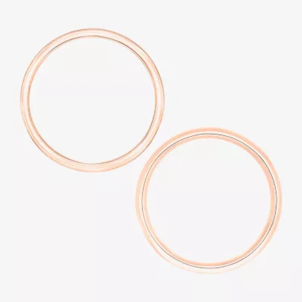 Unisex Adult 10K Rose Gold Wedding Ring Sets