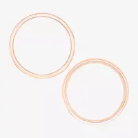 Unisex Adult 10K Rose Gold Wedding Ring Sets