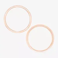 Unisex Adult 14K Rose Gold Wedding Ring Sets