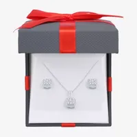 Diamond Blossom (H-I / I1) 1 CT. T.W. Lab Grown White Diamond Sterling Silver Cushion 2-pc. Jewelry Set