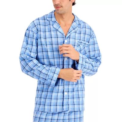 Hanes Mens Big Long Sleeve 2-pc. Pant Pajama Set