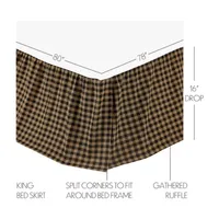 VHC Brands Country Check 16" Bed Skirt